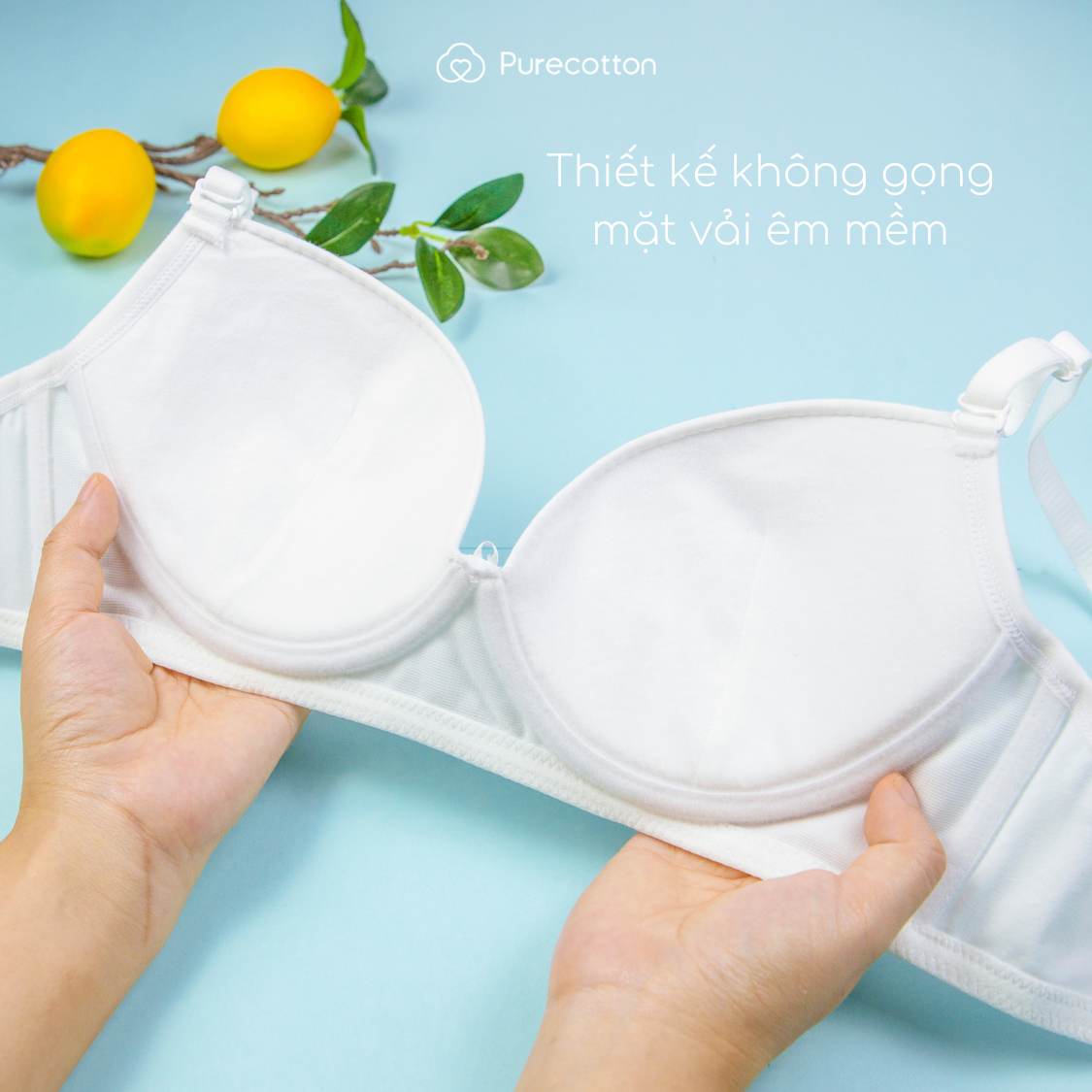 Ảnh Áo lót bé gái Purecotton chất liệu cotton cao cấp kiểu dáng cài khuy có đệm Muse Bra PC102 4