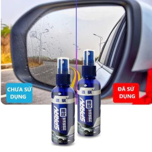 Chai xịt nano chống thấm nước kính, gương chiếu hậu xe ô tô xóa tan nổi lo gương mờ khi đi trời mưa