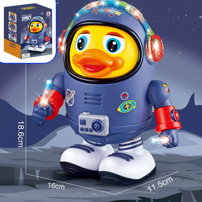 Đồ Chơi Robot Chú Vịt Không Gian Phi Hành Gia Nhảy Múa Phát Nhạc Vui Nhộn Space Duck Dance -PUKAPI