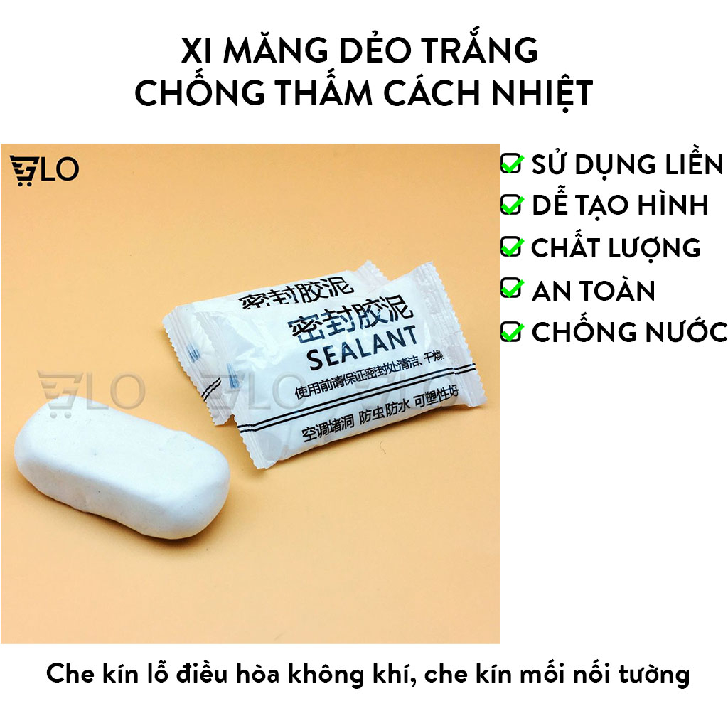 Xi Măng Dẻo Trắng Chống Thấm Polyethylene, Cách Nhiệt, Bùn Đất Sét, Keo Trám Tường Nhà, Lỗ Điều Hoà, Đường Ống Nước