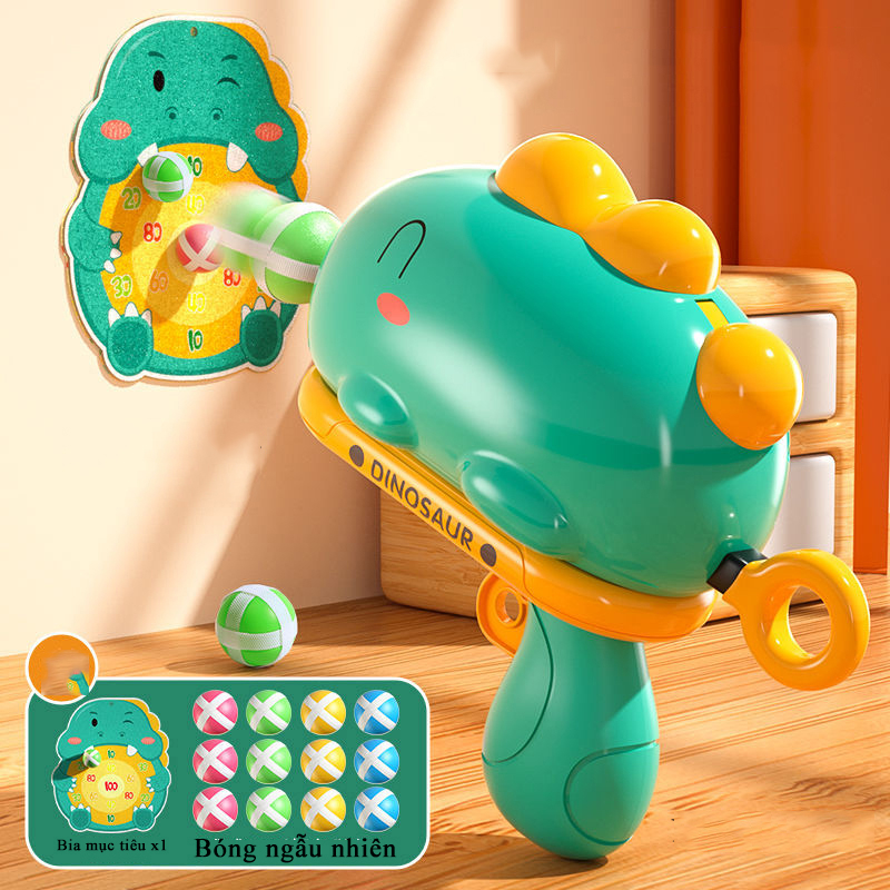Ảnh Đồ chơi  bóng khủng long KAVY kèm bia mục tiêu xa 8 mét nhiều màu sắc 3