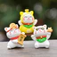 Set 6 mô hình mèo thần tài trắng tí hon trang trí bàn làm việc, tủ sách, quà tặng, tiểu cảnh