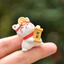 Set 6 mô hình mèo thần tài trắng tí hon trang trí bàn làm việc, tủ sách, quà tặng, tiểu cảnh