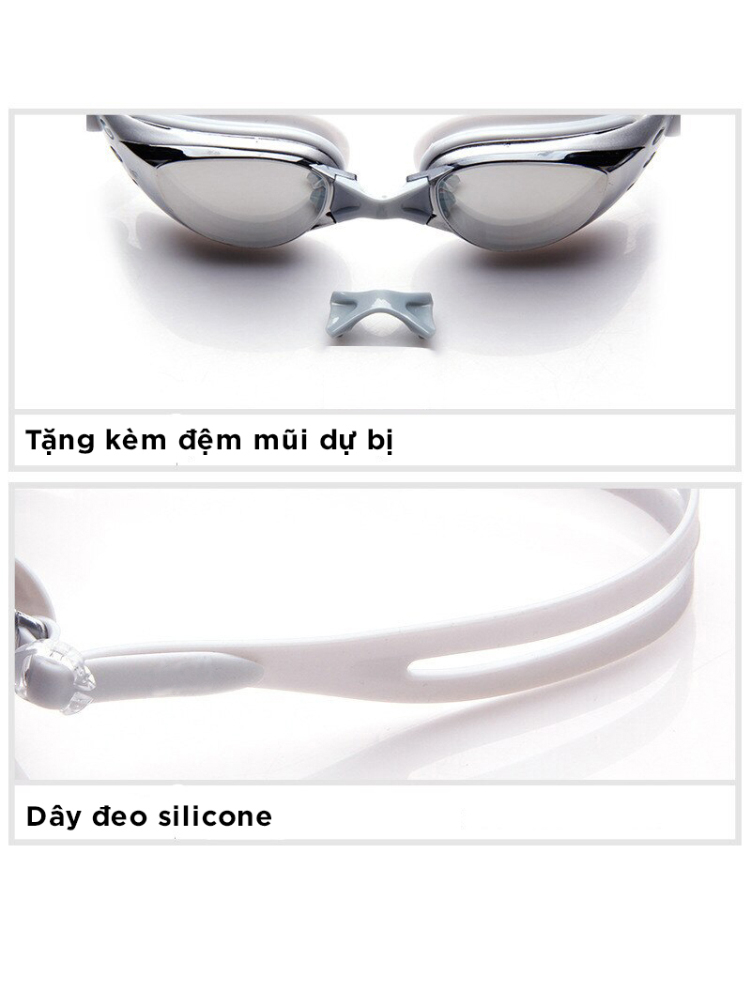 Ảnh Kính Bơi Tặng Kèm BỊt Tai Bịt Mũi Kính Bơi Chuyên Nghiệp Chống Sương Chống UV Dây Đeo Êm Ái Cleacco DL603 Boro Sport 1