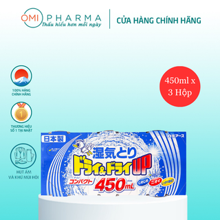 Hộp Hút Ẩm Và Làm Thơm Ngăn Tủ Ngăn Ngừa Ẩm Mốc Hakugen Earth Nhật Bản (3 Hộp x 450ml)