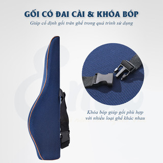 [Sale 50%]  Gối tựa lưng văn phòng cao su non cao cấp E-MA - Chống đau mỏi vùng lưng, thắt lưng Happykids