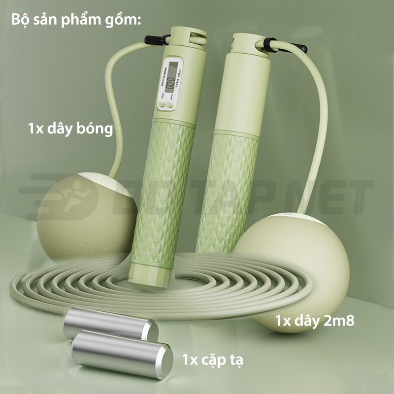 Ảnh Dây Nhảy Thể Dục Đếm Số Vòng MixSport Rèn Luyện Sức Khoẻ Và Giảm Cân Hiệu Quả DTN09 4