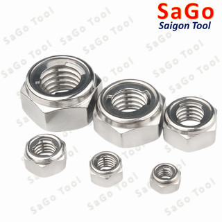 Đai ốc chống tháo, tán ecu khóa inox 304 size M3 M4 M5 M6 M8 M10 ...
