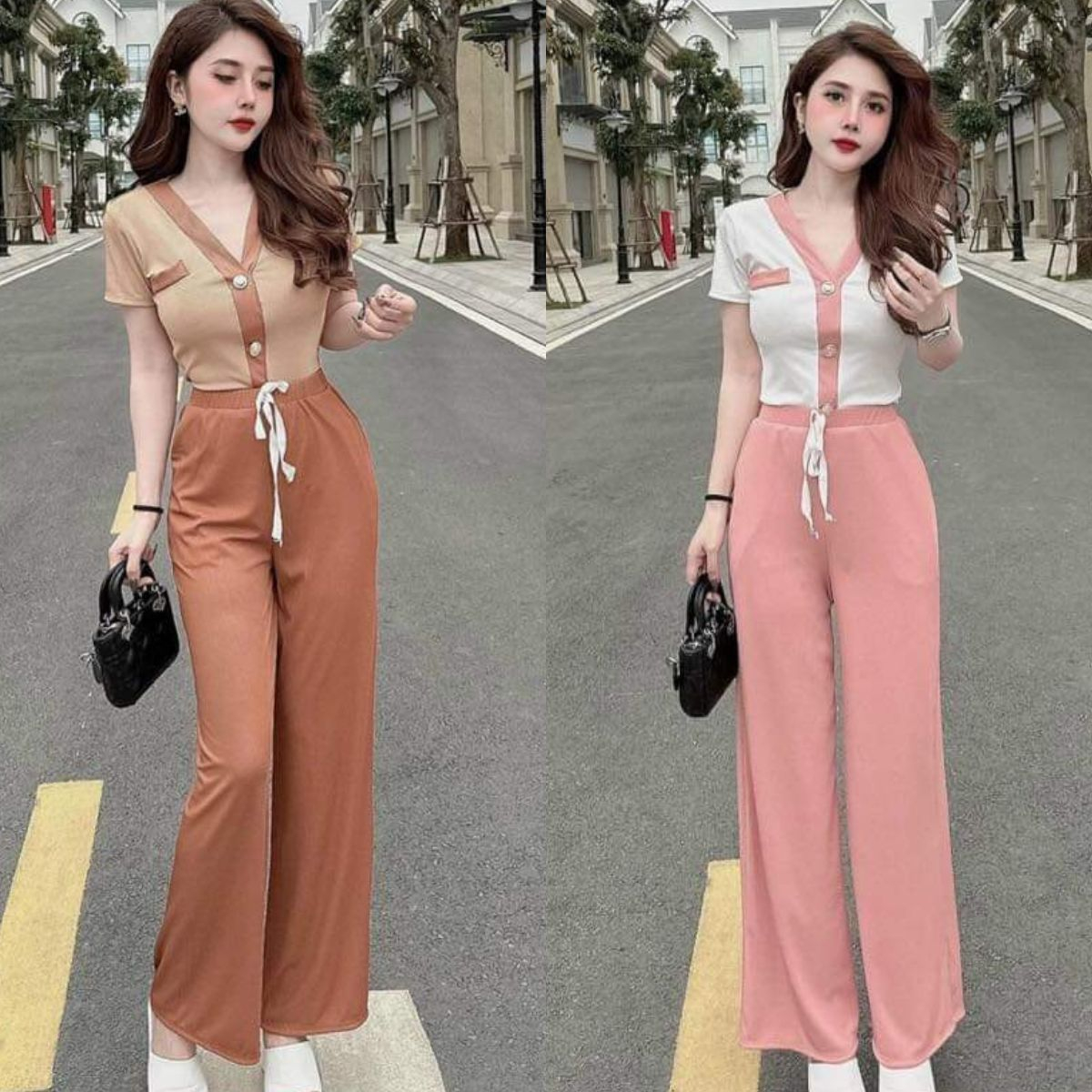 Đồ Bộ Bigsize Nữ Thun Gân Quần Ống Rộng Suông ESHOP Đồ Mặc Nhà Nữ Bigsize Quần Đùi Vải Xốp Đi Chơi Đẹp Dễ Thương DB368