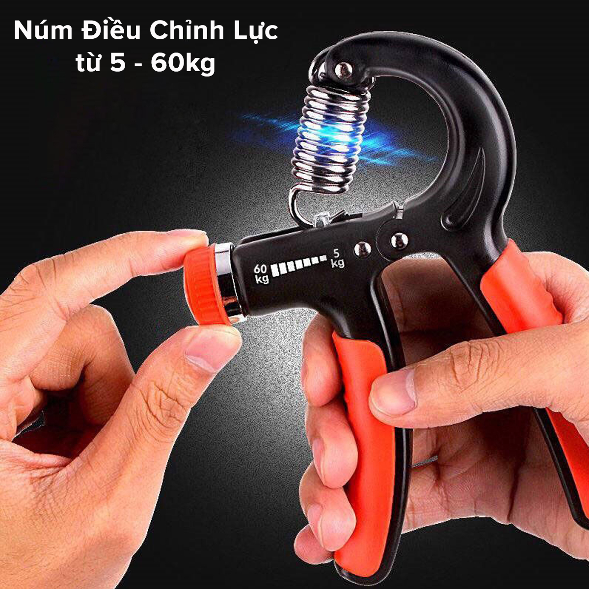 Ảnh Kìm Bóp Tay Tập Lực Cơ Tay Chữ R Đếm Số Dụng Cụ Tập Gym Tại Nhà Điều Chỉnh Lực Từ 5 - 60kg Chọn Màu Cao Cấp Hãng Amalife 4