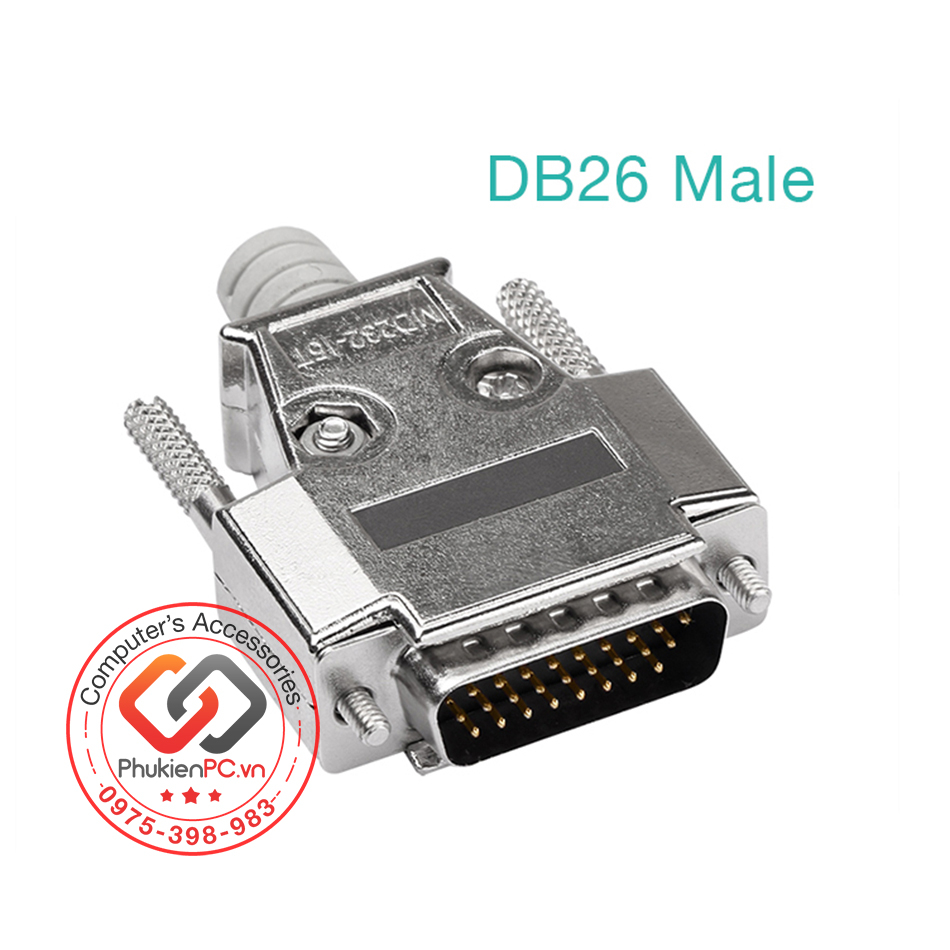 Đầu hàn COM DB26 chân Đực vỏ ốp Kim loại, Nhựa Hàn cáp DB26 cáp nối ...