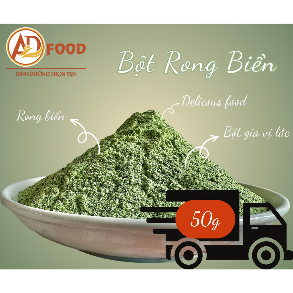 Gói 50g Bột rong biển ADFood, chuyên dùng làm gia vị chế biến thức ăn ...