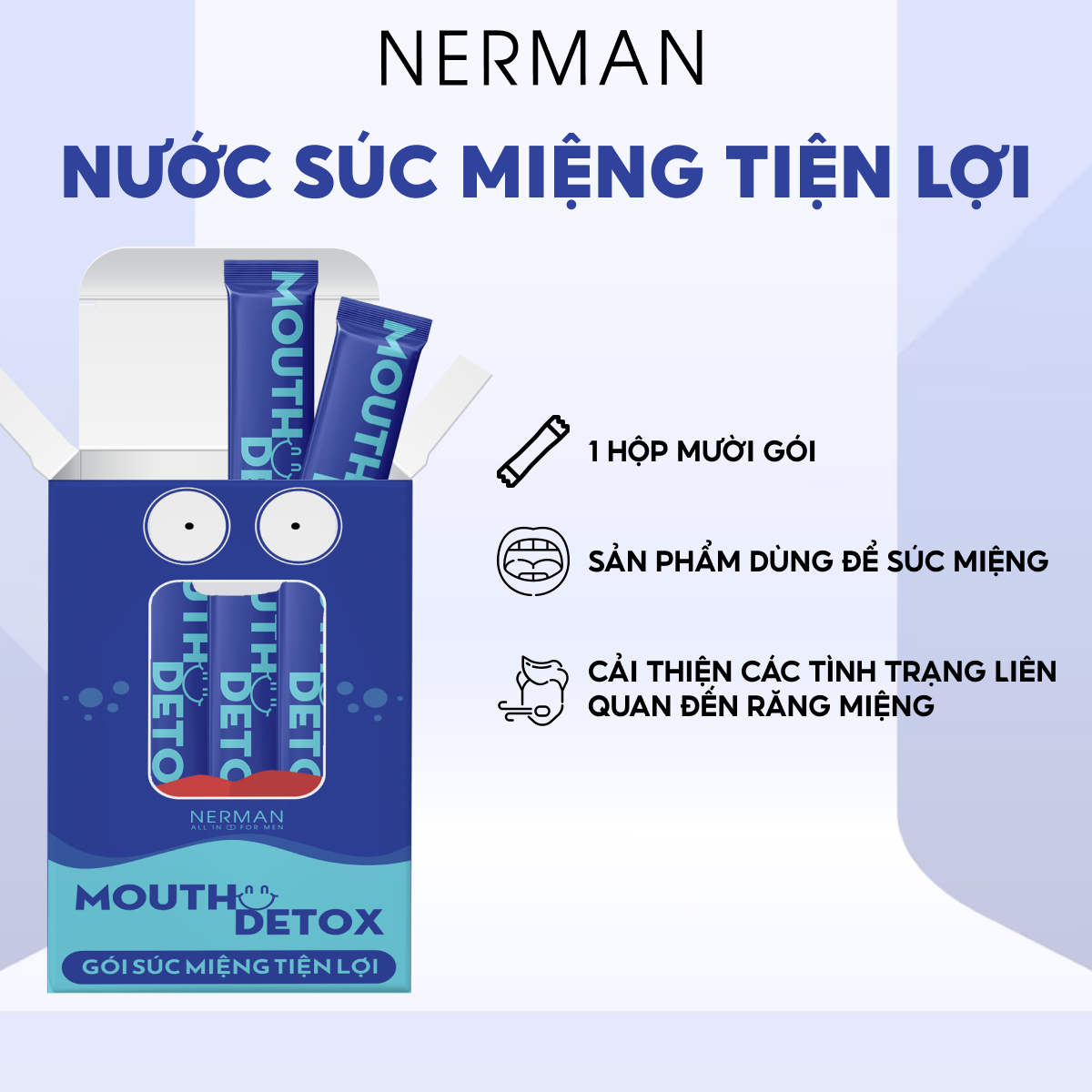 Ảnh Nước súc miệng dạng gói Mouth Detox Nerman 10ml tiện lợi 4
