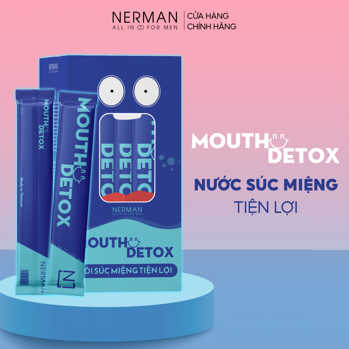 Ảnh Nước súc miệng dạng gói Mouth Detox Nerman 10ml tiện lợi 1