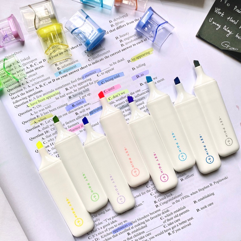 Bút highlight dạ quang KEY POINTS HP7260 tone màu Pastel, bút đánh dấu ...
