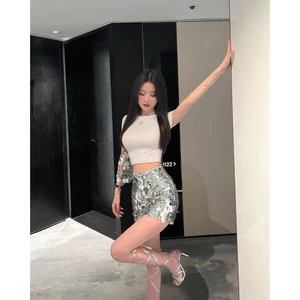 🌷 SET ÁO CROPTOP & CHÂN VÁY KIM TUYẾN ⚡HỎA TỐC⚡ MEOINDAHOUSE
