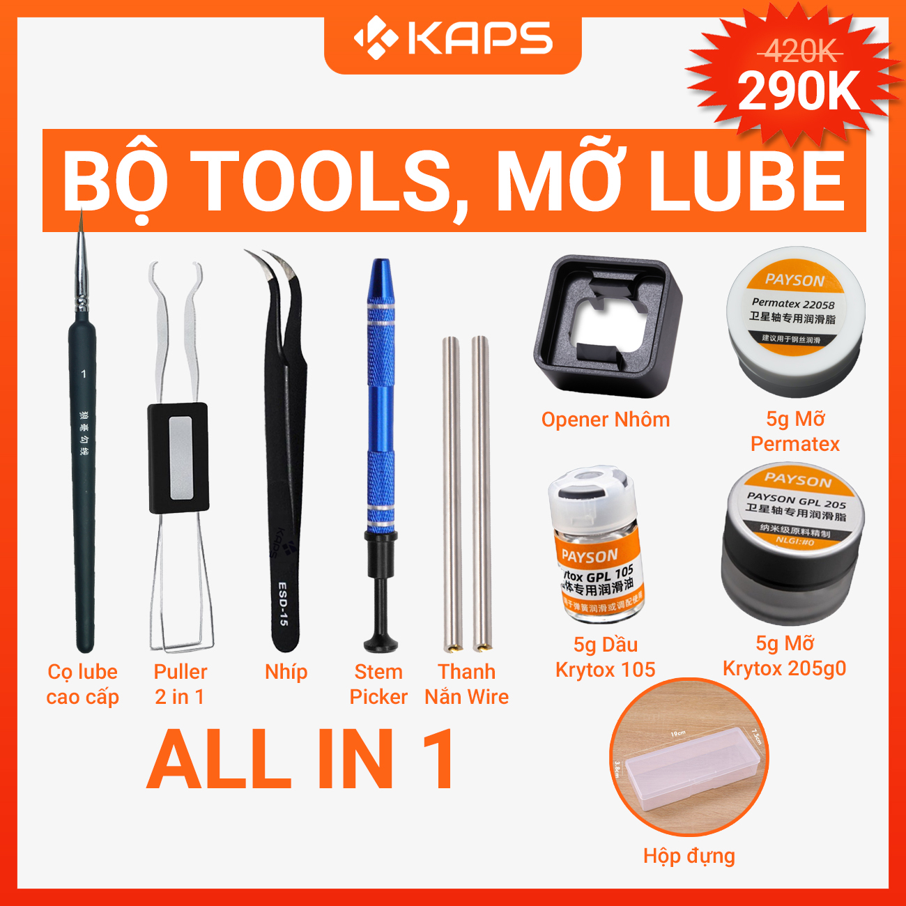Bộ dụng cụ, dầu mỡ lube bàn phím cơ Mỡ lube switch Lube tools All