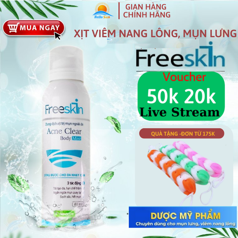 Phải làm gì trước khi sử dụng xịt mụn lưng freeskin?
