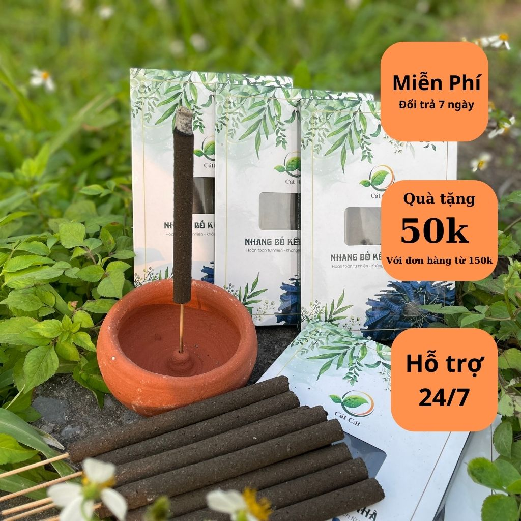 Bát cắm hương nhang xông bồ kết, ngải cứu, hương nhang thảo mộc