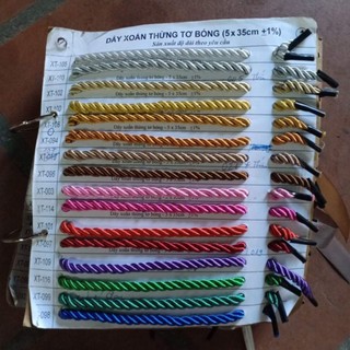 Dây, Quai, Dây túi giấy(combos100 đôi dây XOẮN THỪNG xỏ túi giấy 0.5x 35cm), dây XOẮN, Dây THỪNG