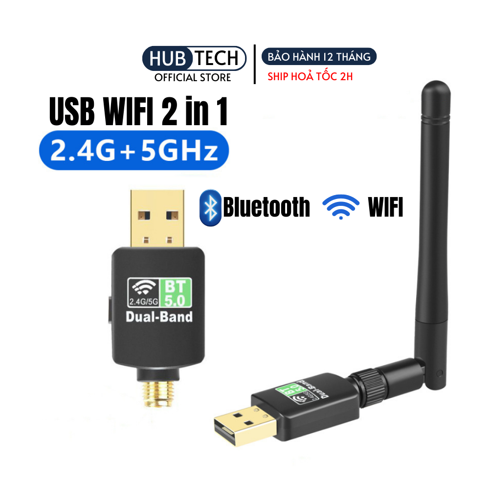 Usb wifi 6 2 Râu 2 in 1 wifi 5g 900mb+ bluetooth 5.4 thu sóng wifi và ...