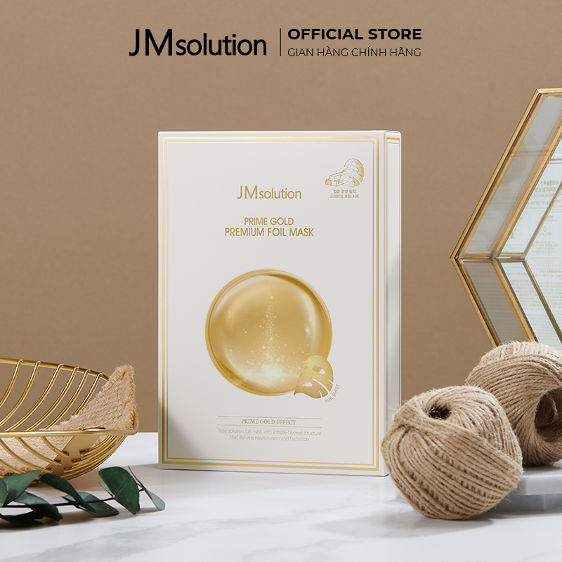 Mặt Nạ JMsolution Prime Gold Premium Foil 30ml - Hỗ Trợ Nuôi Dưỡng Và Săn Chắc Da - Chính Hãng
