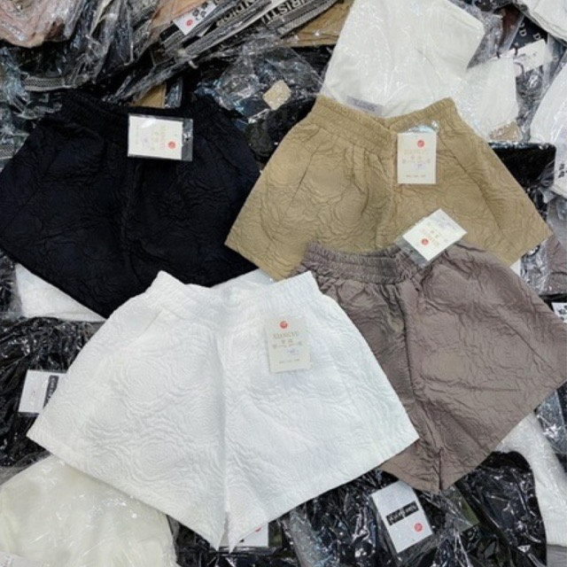 Quần shorts nữ dập nổi 3D xốp phồng hàng đẹp xinh xắn-Quần sooc nữ xốp phồng | BigBuy360 - bigbuy360.vn