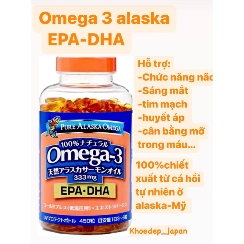 VIÊN DẦU CÁ HỒI PURE ALASKA OMEGA 3 333MG EPA DHA 100 NATURAL