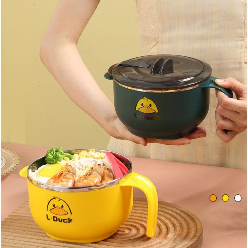 Ca Ăn Mì Giữ Nhiệt Có Nắp Đậy 350ml - Bát Ăn Cháo Inox 2 Lớp Cách Nhiệt Kèm  Nắp Thông Minh | Shopee Việt Nam