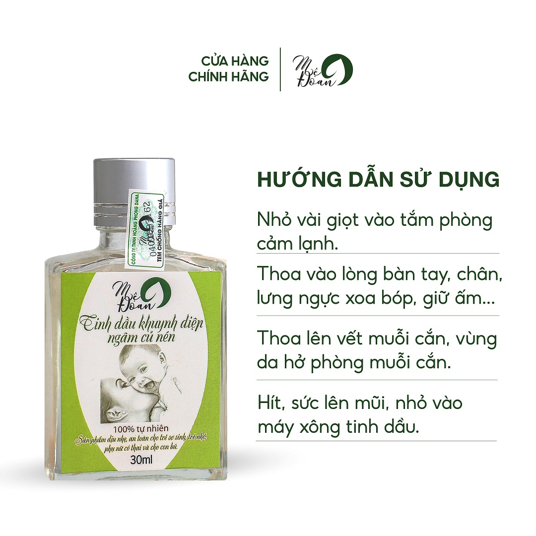 Ảnh Tinh dầu khuynh diệp củ nén Mệ Đoan, kháng khuẩn, giữ ấm, xông phòng, thanh lọc không khí 4