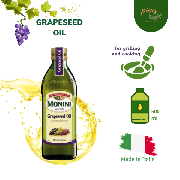 Dầu hạt Nho Grapeseed Oil Monini 500 ml Dầu ăn giàu dinh dưỡng tốt