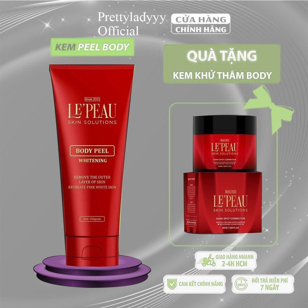 Ảnh Peel Body Retinol LE'PEAU trắng da mờ thâm sau 7 ngày, loại bỏ tế bào chết cơ thể 150ml 1