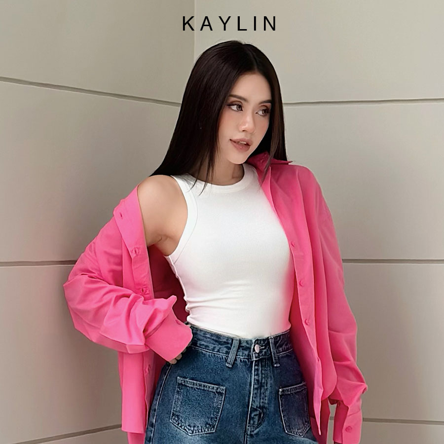 Áo thun 3 lỗ freesize trơn ôm dáng phong cách KAYLIN – N1707