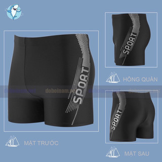 Quần Bơi Nam Short Dáng Đùi Vải Dày Co Giãn 4 Chiều Thoải Mái Form Ôm Body Kiểu Dáng Thời Trang Thể Thao