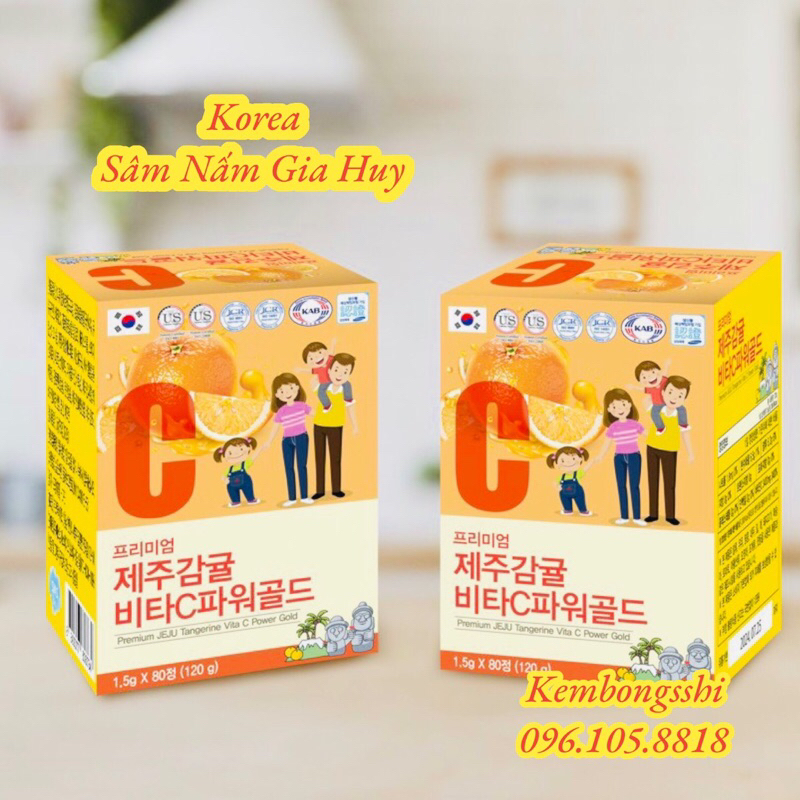 [HÀNG MỚI VỀ] Viên Vitamin C JEJU Tangerine Multivita C Hàn Quốc Vị Cam