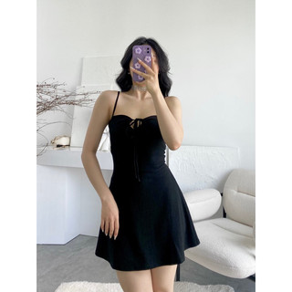 LOOK BASICC - Đầm 2 dây basic đơn giản 2 lớp chất thun đẹp