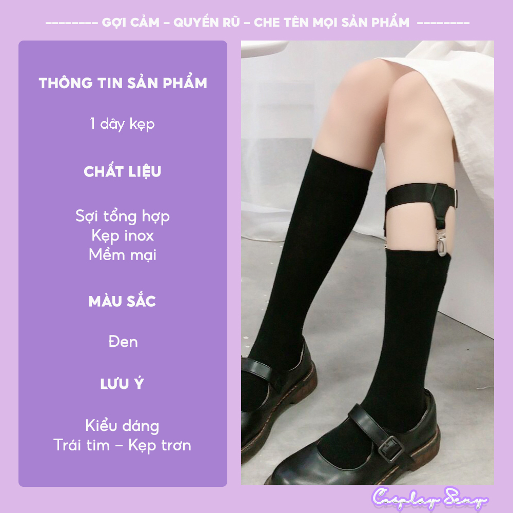 Đai kẹp giữ tất chống trượt garter bắp chân sexy Dây Đai quyến rũ tùy chỉnh kích cỡ phong cách Lolita Nhật Bản PK14