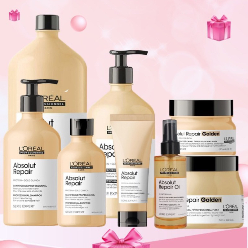 [Loreal] Dầu dưỡng bóng tóc L'oreal Absolut Repair Golden "vàng" phục hồi hư tổn New 30ml