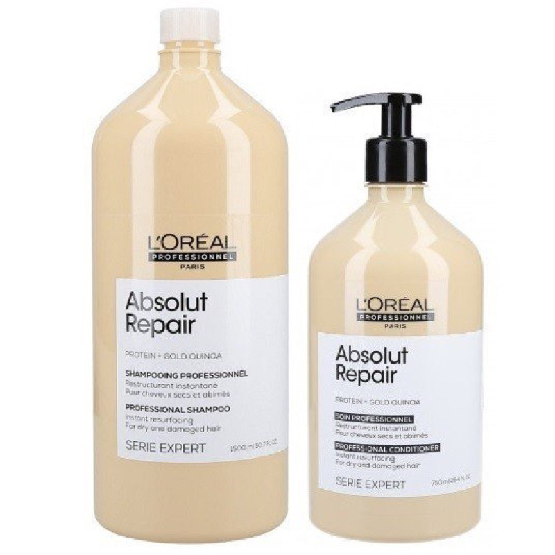 [Loreal] Bộ dầu gội xả phục hồi toàn diện L'oreal Professionel Absolut Repair Vàng