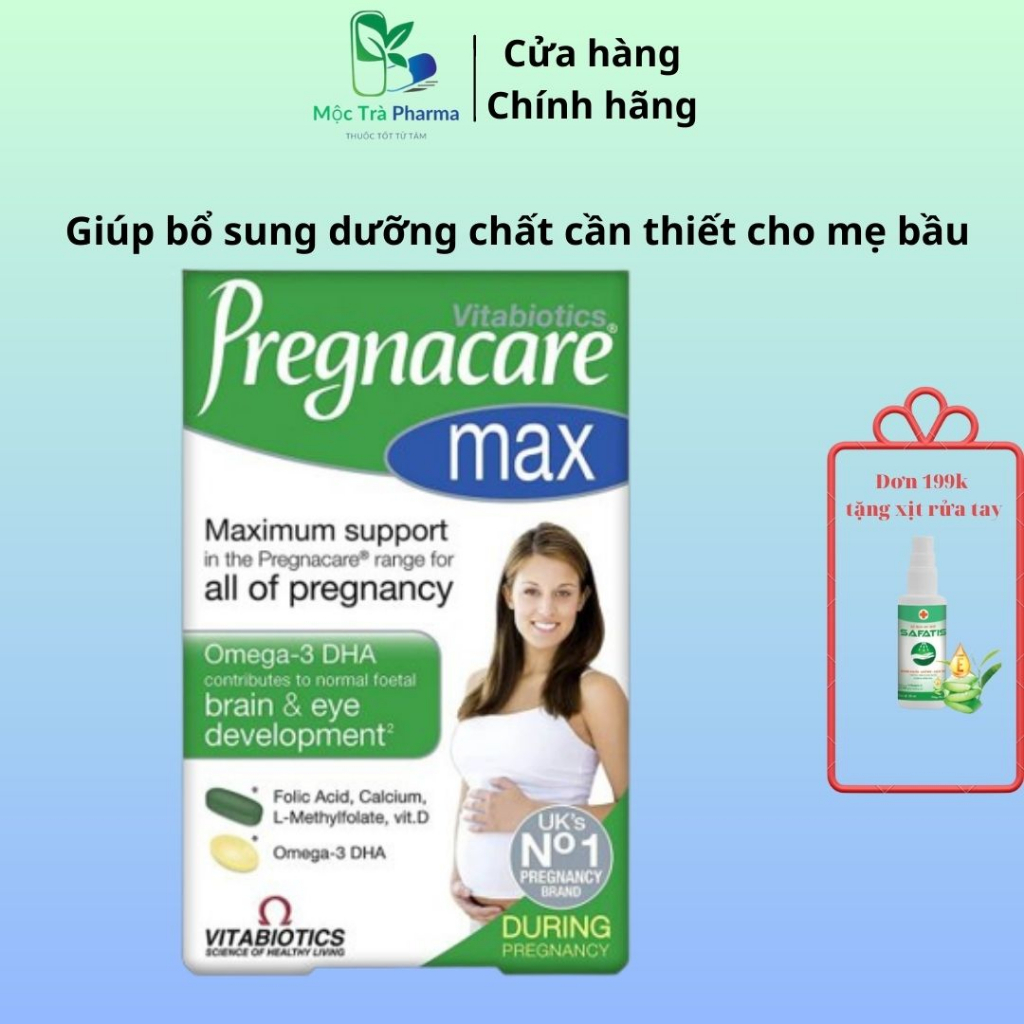 Pregnacare Max Vitamin Tổng Hợp Cho Bà Bầu Omega 3 Dha Bầu Sắt Vitamin D Canxi Hộp 84 