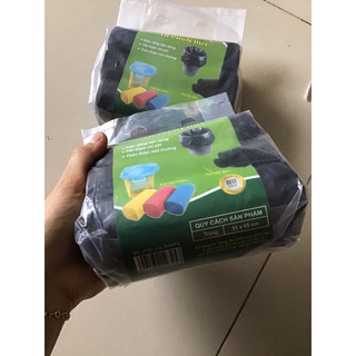 Bịch 3 cuộn túi rác tự phân huỷ - túi rác đen size 55cm x 65cm, an toan