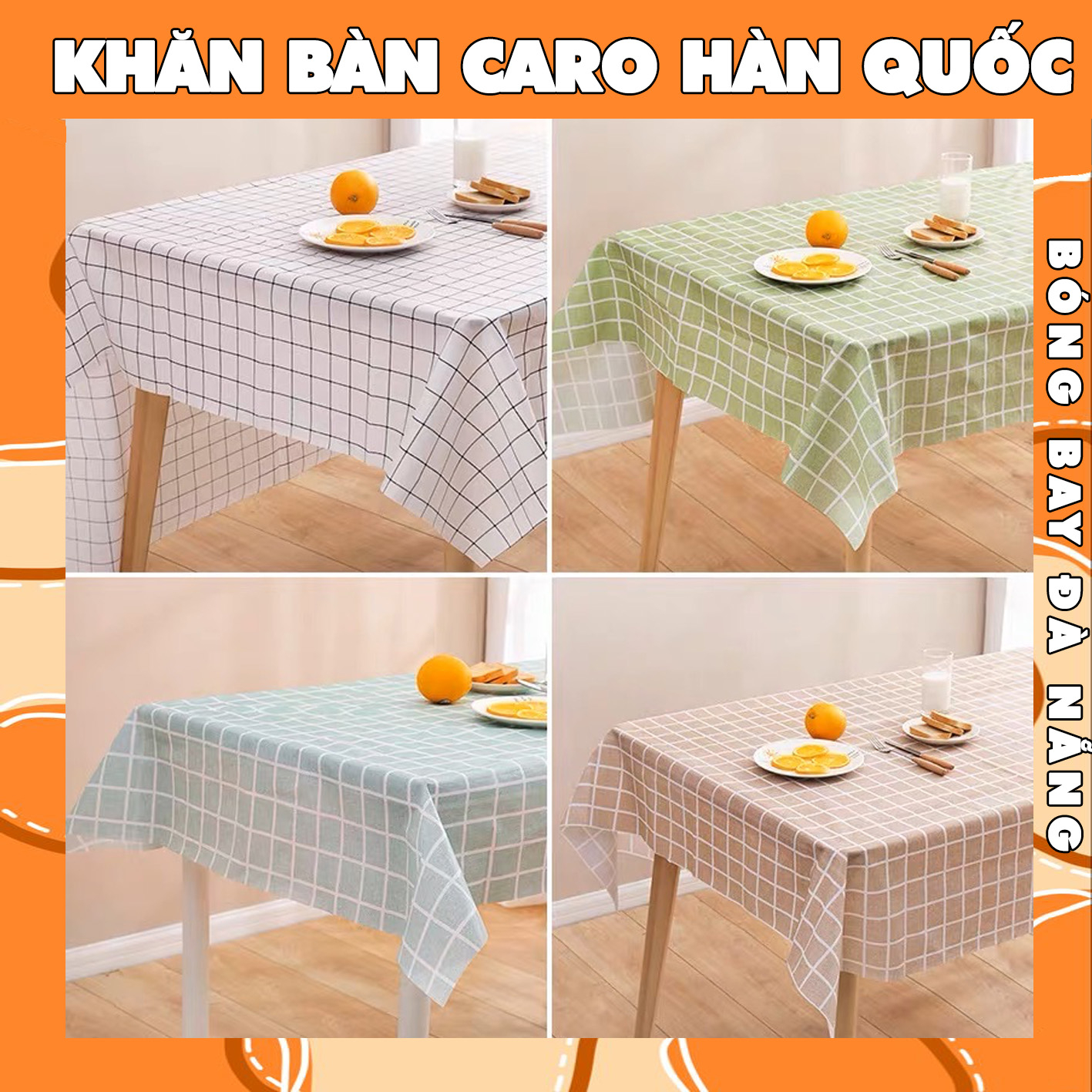 Khăn trải bàn caro hàn quốc decor trang trí sinh nhật không thấm nước ...
