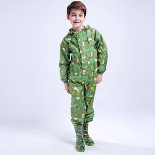Bộ quần áo mưa vải dù chống thấm cho bé 4-10 𝗍𝗎ổ𝗂
