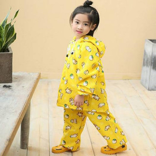 Bộ quần áo mưa vải dù chống thấm cho bé 4-10 𝗍𝗎ổ𝗂