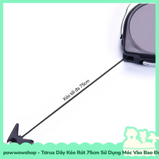 [Sẵn VN - Hỏa Tốc] Tơrua Dây Kéo Rút 75cm  Sử Dụng Móc Bao Đựng Thẻ Nhân Viên Phong Cách Đơn Giản Tinh Tế Black & White