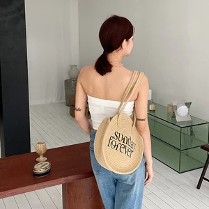 Túi cói sunday forever túi xách nữ Tote đi biển,du lịch phong cách thời trang vintage