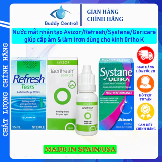 Nước nhỏ mắt nhân tạo Avizor Lacrifresh / Refresh Tears / Optive / Systane Ultra / Gericare – Buddy Central