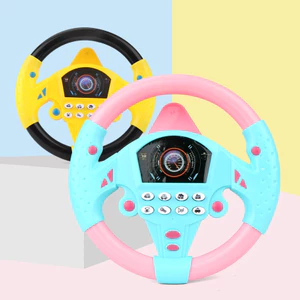 Vô lăng đồ chơi cho bé có đế hít xoay 360 độ với 8 chức năng âm thanh ô tô