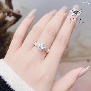 Nhẫn sen bạc ta thanh lịch sang chảnh bạc đẹp LOPA