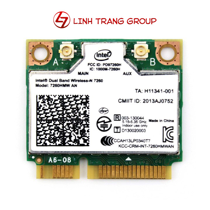 Card wifi tích hợp bluetooth cho laptop Intel Dual Band WirelessN 7260 300Mbps PK07 Shopee